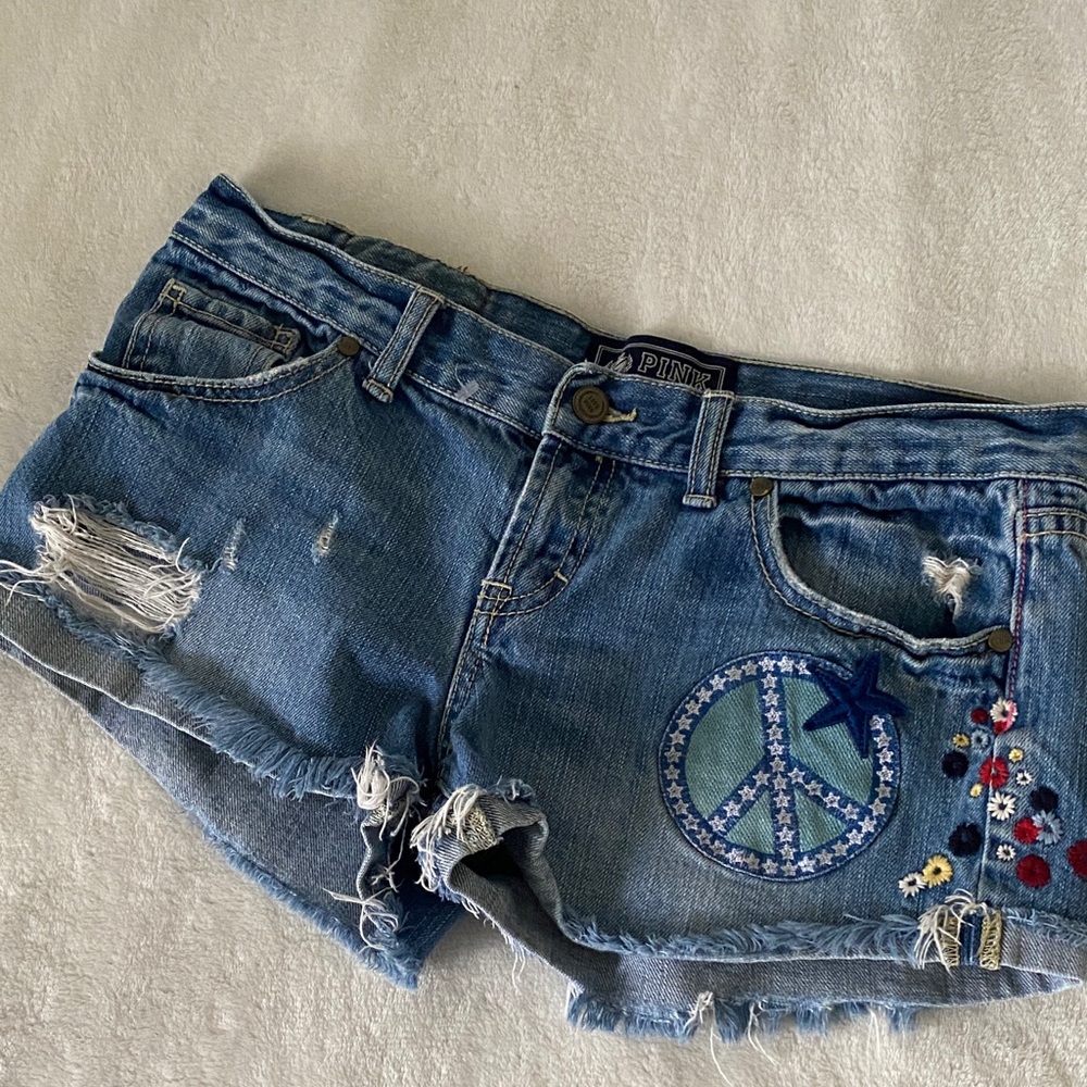 Pink Victoria Secret demin shorts